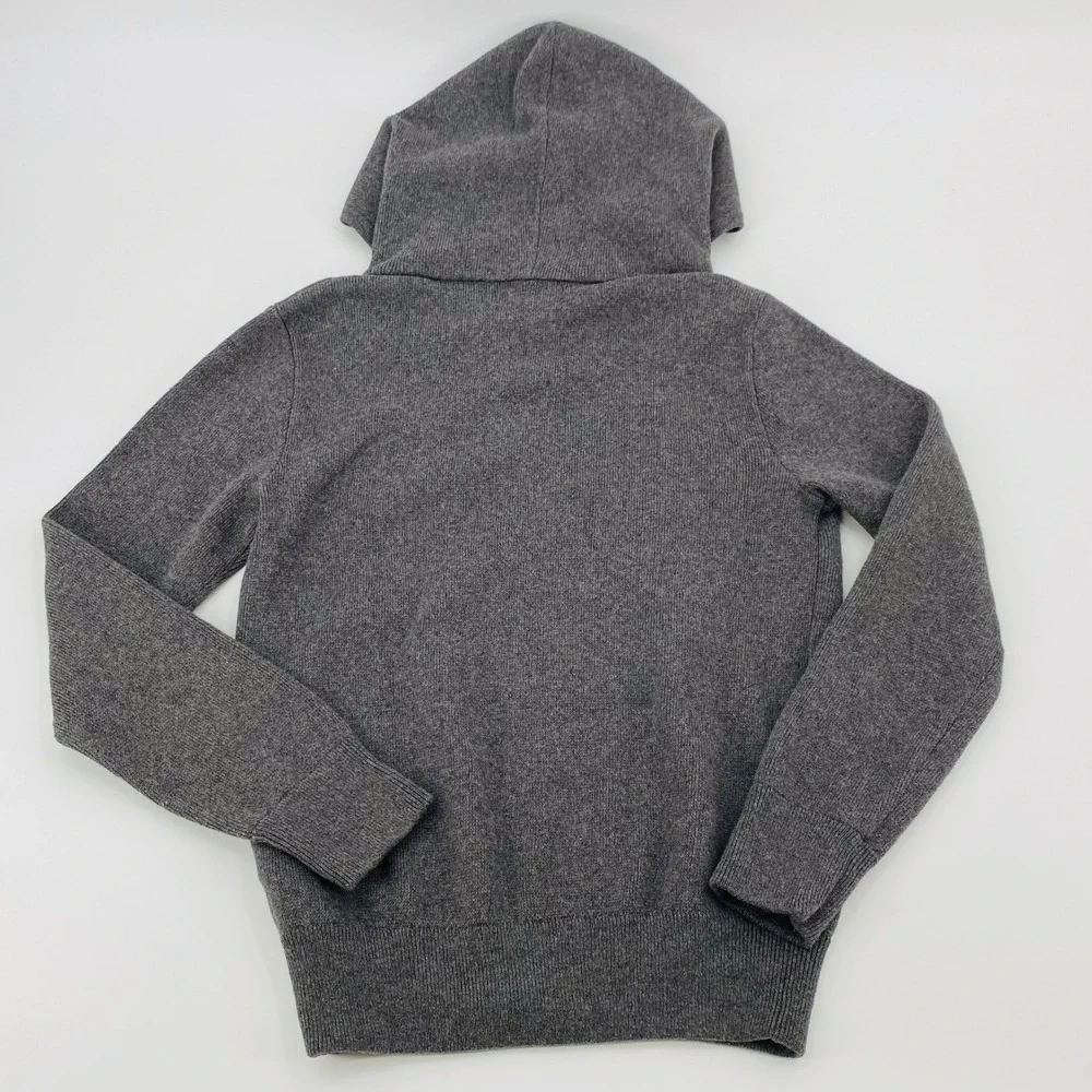 Polo Ralph Lauren Boys Medium(10-12) Gray Camo Big Pony Knit Hoodie Sweater NWT‎